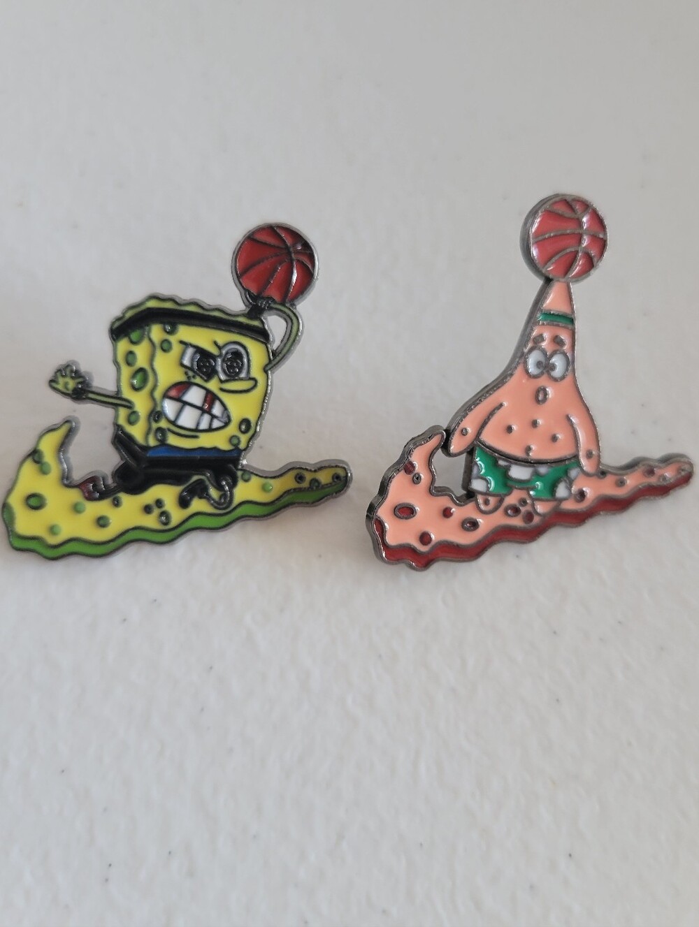 Spongebob X Nike Basketball Enamel Pin Set of 2  (Bundle Pricing Available)